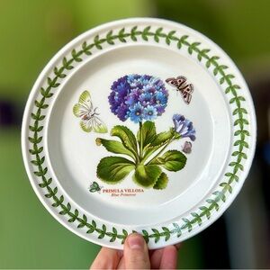 VTG Botanical Garden Primula Villosa Blue Primrose Dainty Plate Portmeirion